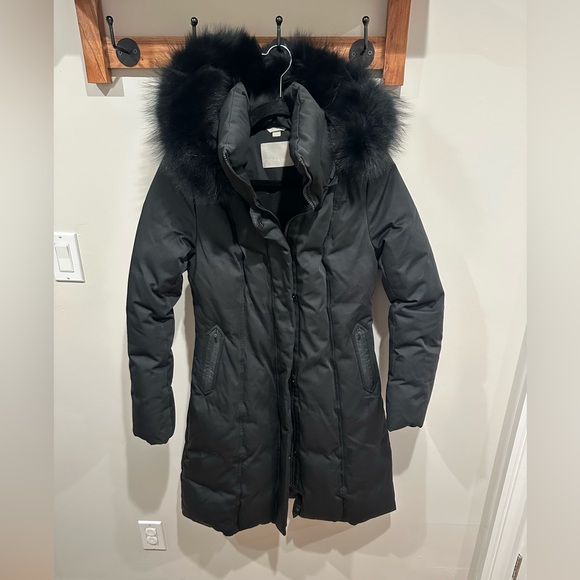 Soia & Kyo Hooded Winter Coat Jacket real fur hood - Picture 1 of 12
